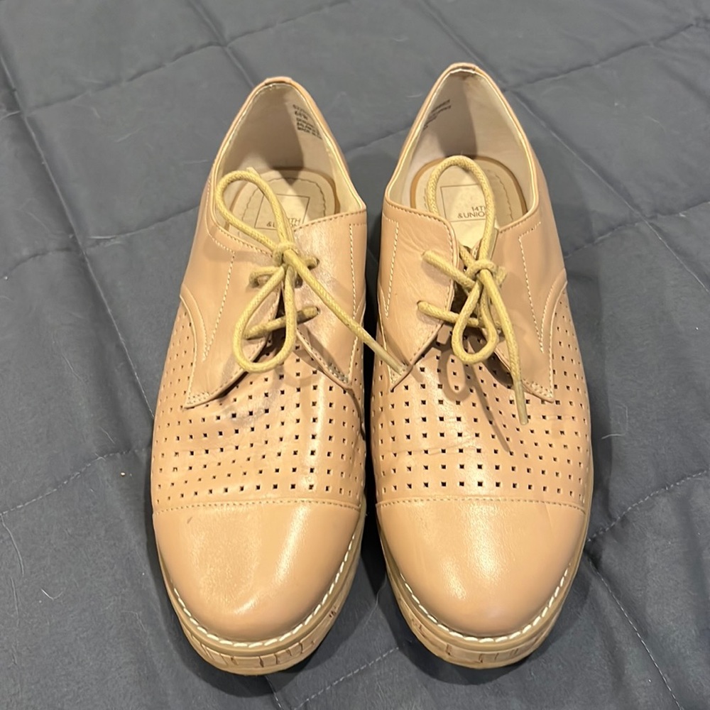 14th & Union tan leather Oxford loafers - 6.5